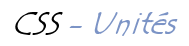 CSS - Les unités