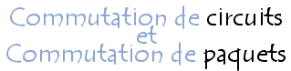 Commutation de circuits et commutation de paquets
