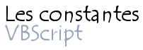 Constantes VBScript