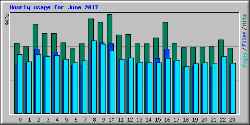 Hourly usage for June 2017