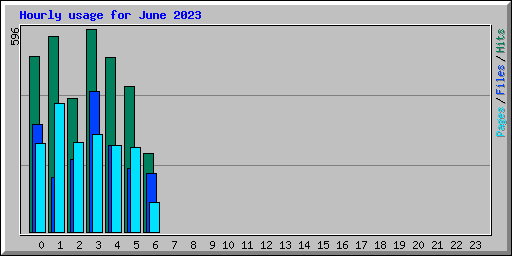 Hourly usage for June 2023